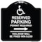 Signmission Modern Isa Connecticut Reserved Parking Permit Required Violators Fin Alum, 18" x 18", BW-1818-23872 A-DES-BW-1818-23872 - alternate 1